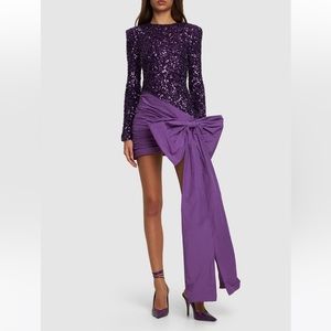 ROTATE Birger Christensen Bow Mini Dress